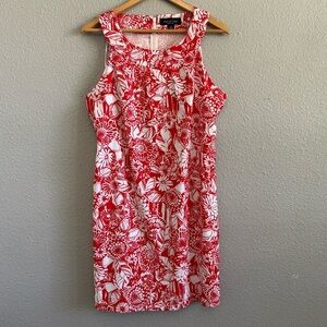Red & White Sleeveless Dress Size 16